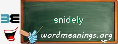 WordMeaning blackboard for snidely